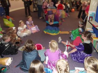 Rainbow Blue story time in the Library